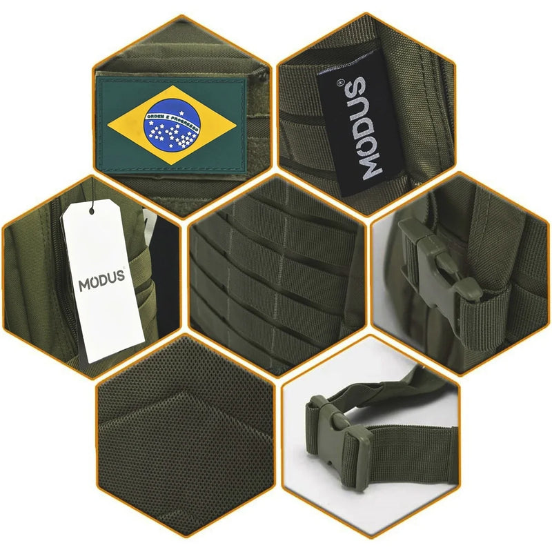 Mochila tática ao ar livre, à prova d'água, grande capacidade, para esportes, camping, caminhadas, 50L