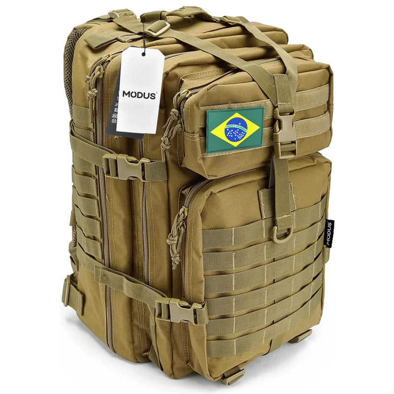 Mochila tática ao ar livre, à prova d'água, grande capacidade, para esportes, camping, caminhadas, 50L